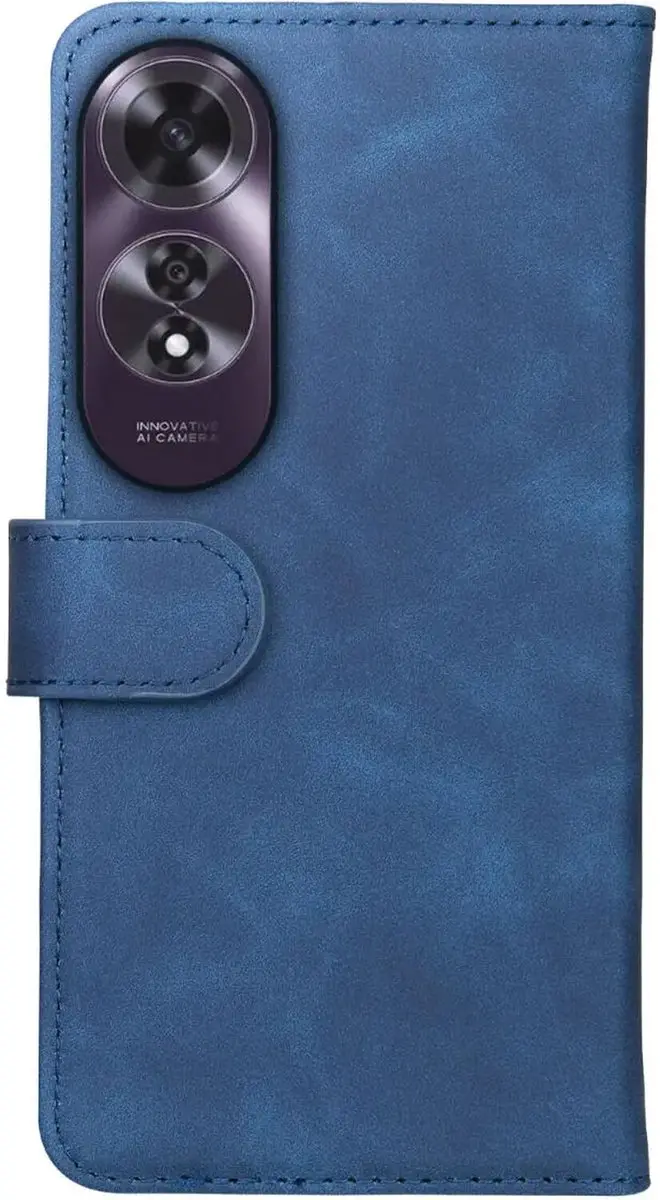 Rosso Element Wallet Book Case Oppo A60 - 3 Pasjes - Blauw
