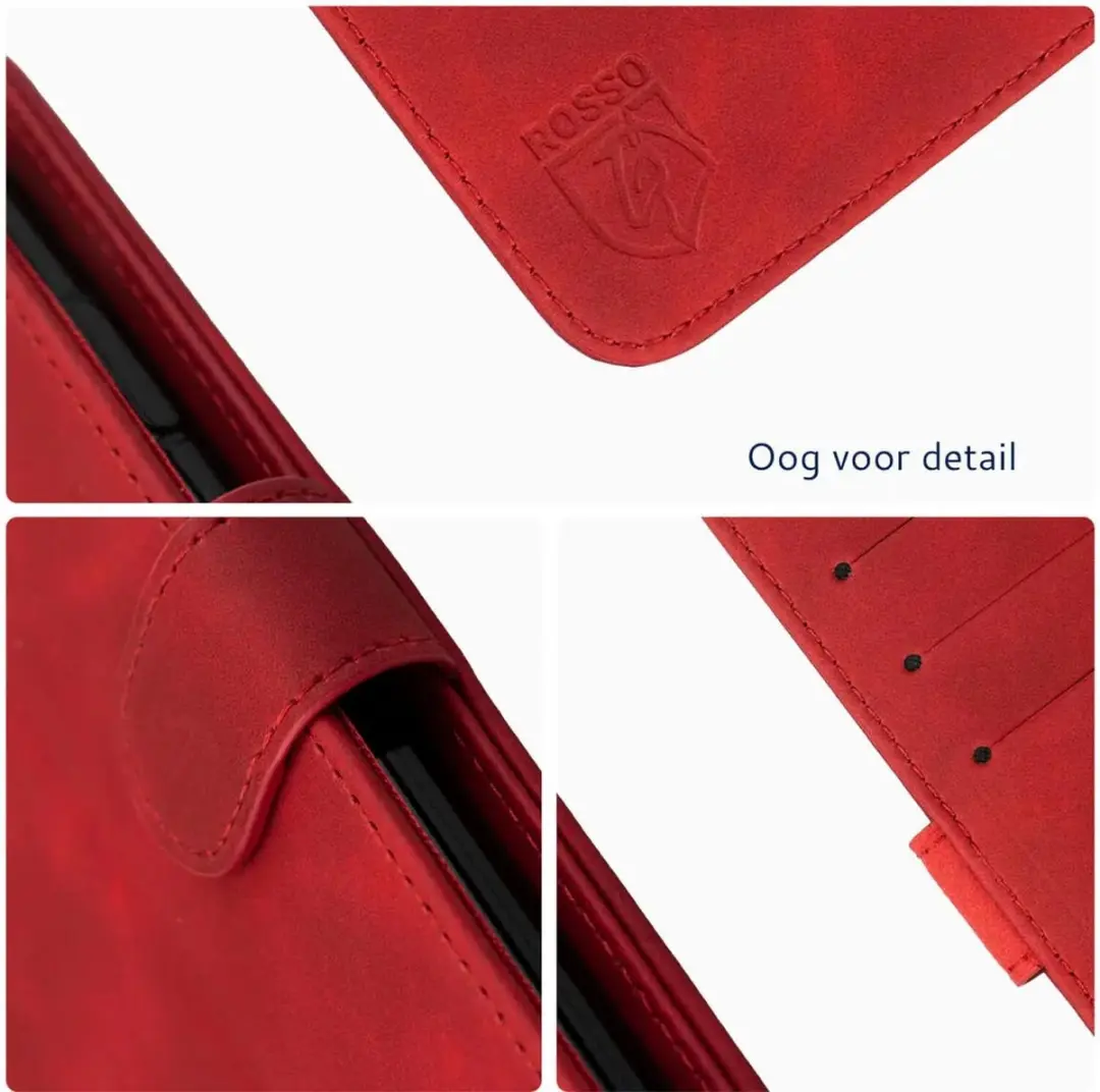 Rosso Element Wallet Book Case Samsung Galaxy A06 - 3 Pasjes - Rood