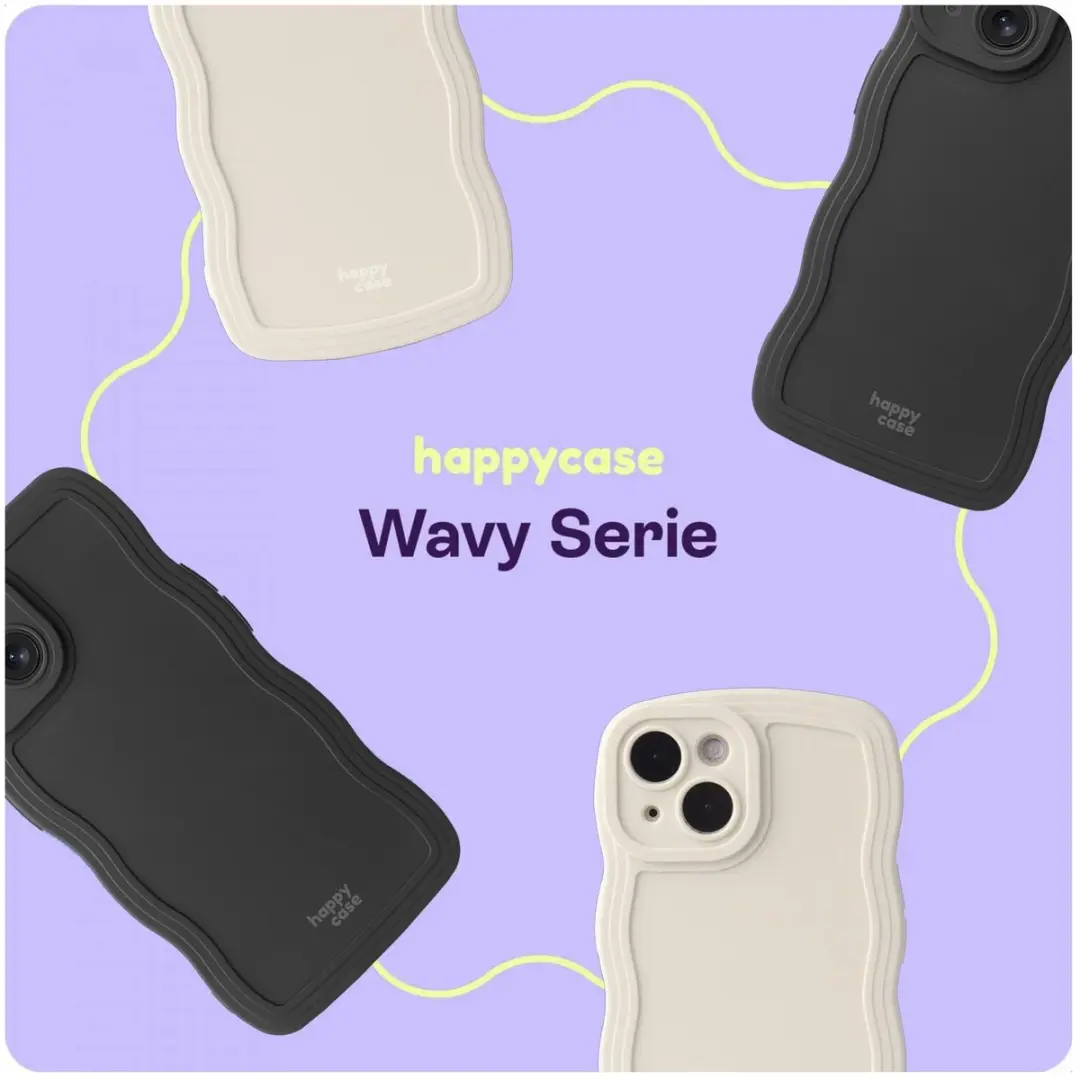 HappyCase Wavy Hoesje Samsung Galaxy S24 Plus - Zwart
