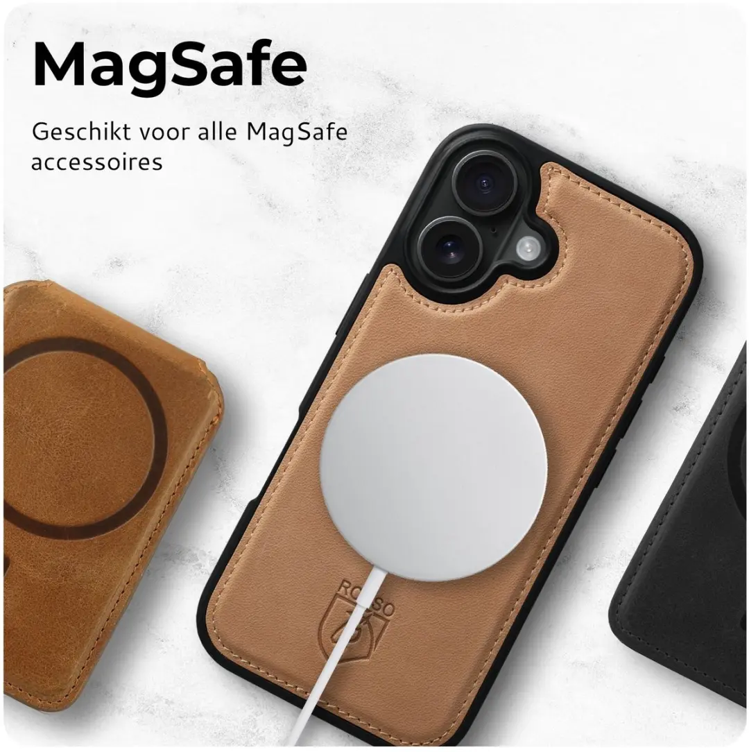 Rosso Elite 218802 Hoesje iPhone 17 Pro Max - MagSafe - Lichtbruin