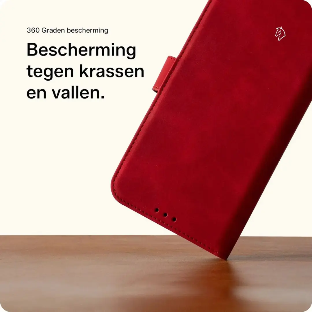 Rosso Element Wallet Book Case iPhone 17 - 3 Pasjes - Rood