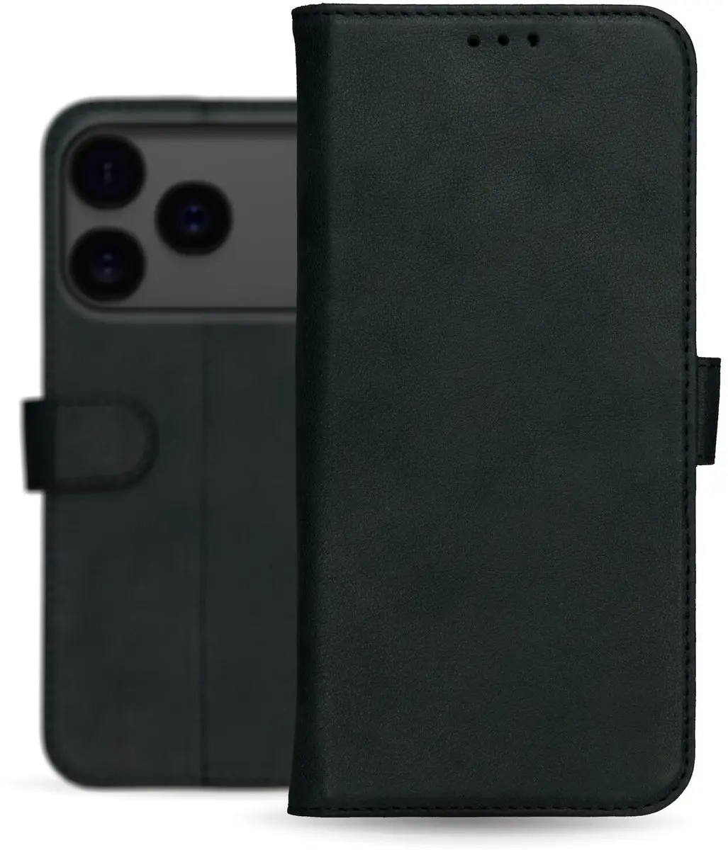 Rosso Deluxe Hoesje iPhone 17 Pro Max 218682 - 3 Pasjes - Zwart