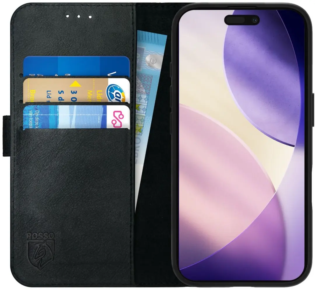 Rosso Deluxe Echt Leer Hoesje Geschikt voor Apple iPhone 17 Pro Max