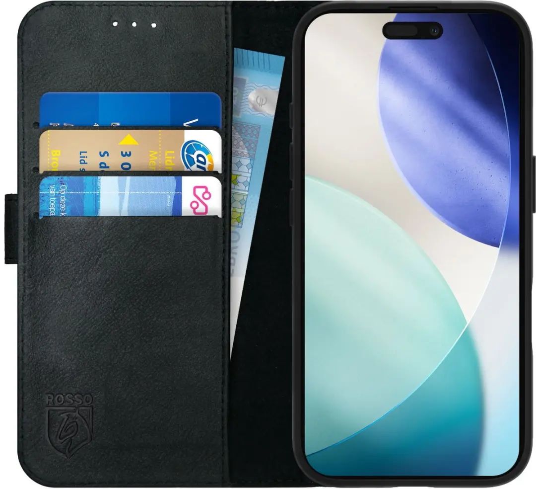 Rosso Deluxe Echt Leer Hoesje Geschikt voor Apple iPhone 17 Pro