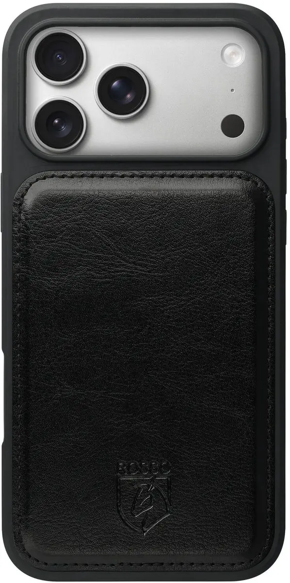 Rosso Element 218718 iPhone 17 Pro Max Hoesje - 3 Pasjes - Zwart - afbeelding 6 van 6