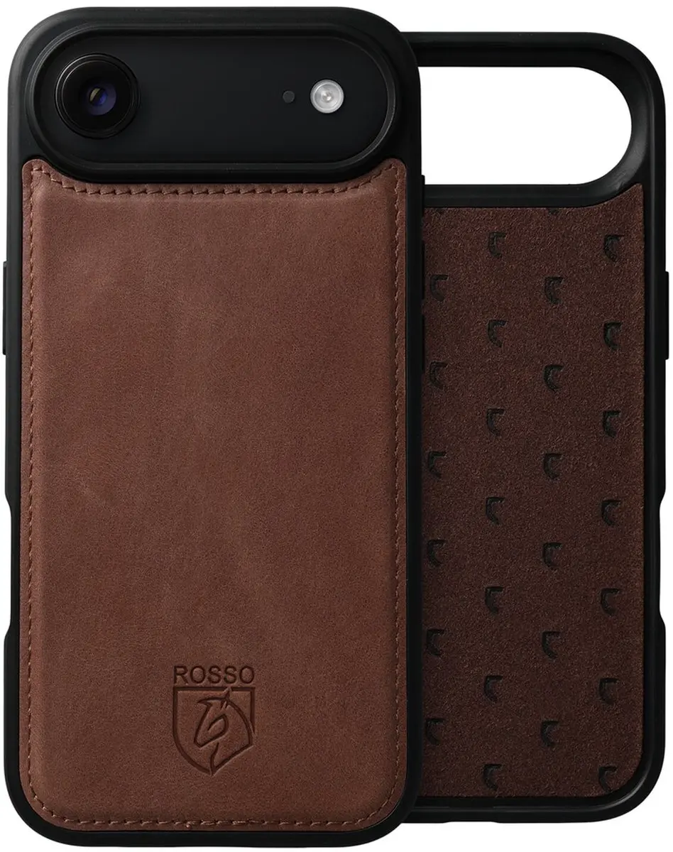 Rosso Elite 218808 Hoesje iPhone Air - Bruin - 3 Pasjes