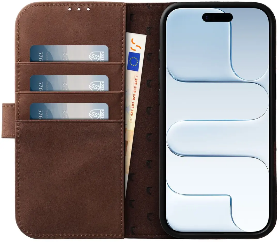 Rosso Elite 218808 Hoesje iPhone Air - Bruin - 3 Pasjes
