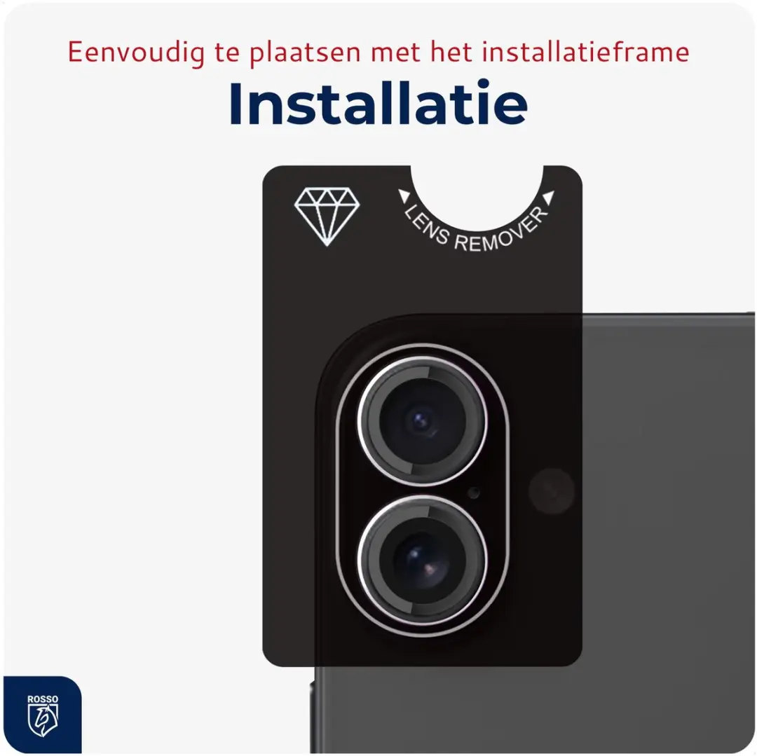 Rosso Camera Frame Protector iPhone 17 - 9H Glas - Transparant