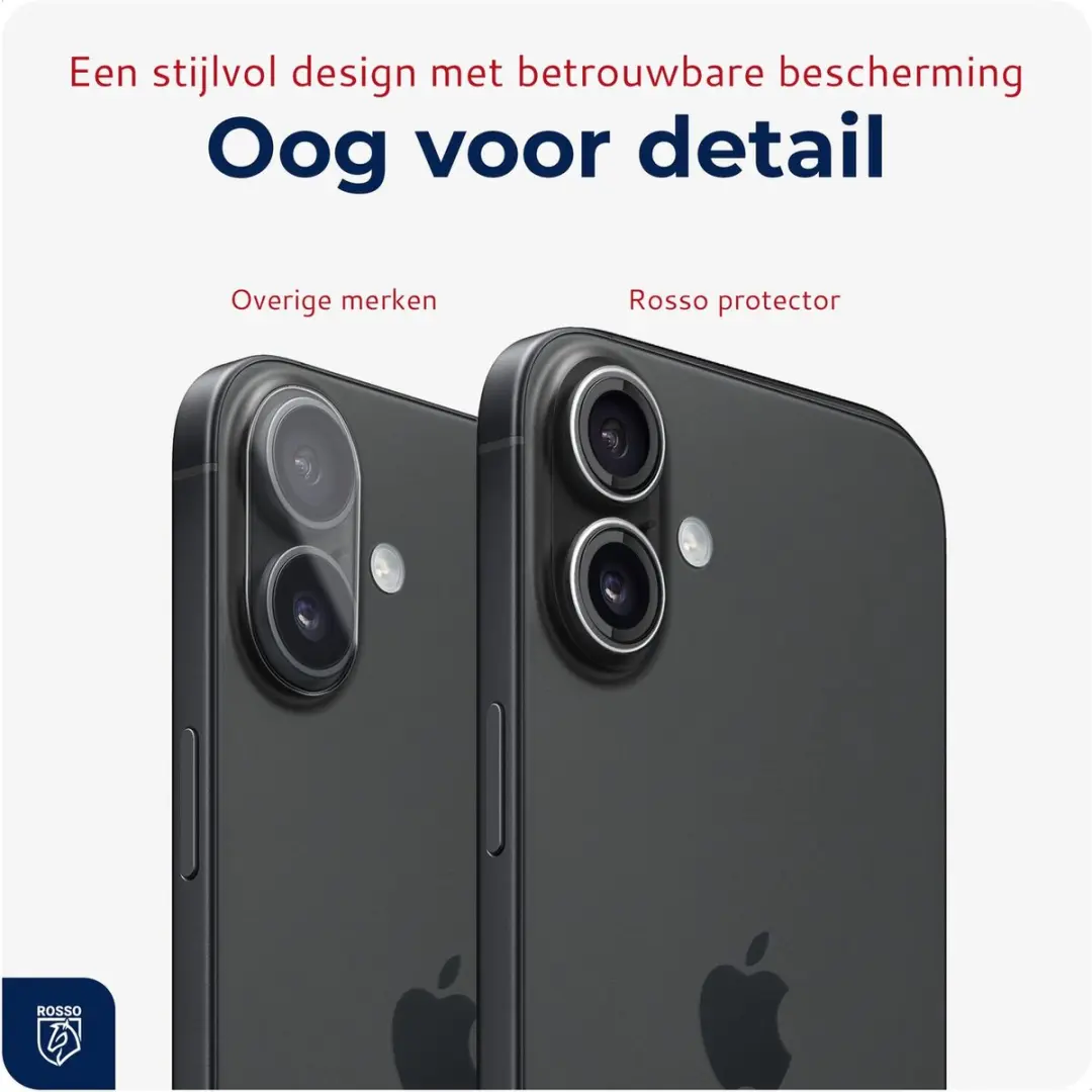 Rosso Camera Frame Protector iPhone 17 - 9H Glas - Transparant