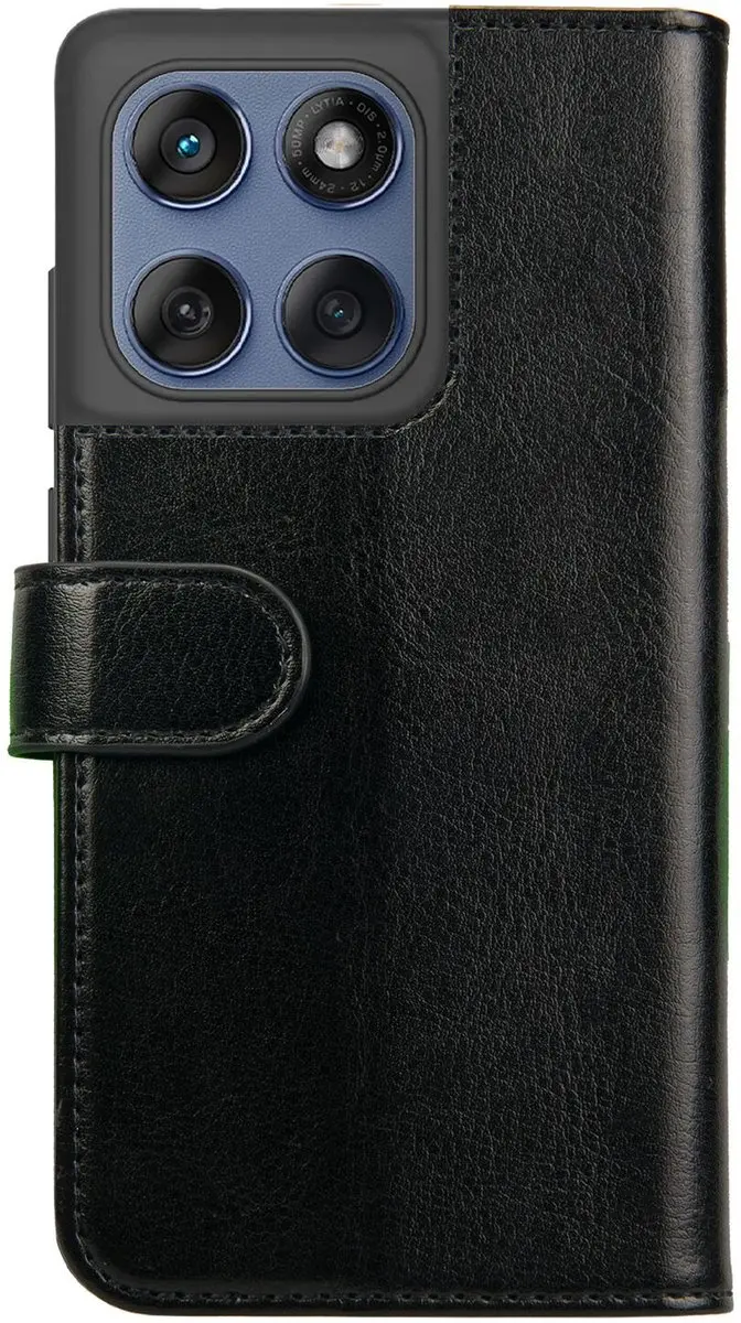 Rosso Element Wallet Book Case 220800 - Motorola Edge 60 Pro - 3 Pasjes - Zwart