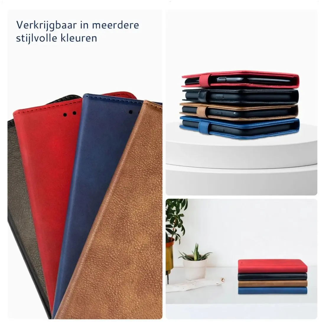 Rosso Element Wallet Book Case Motorola Edge 60 Pro - 3 Pasjes - Bruin