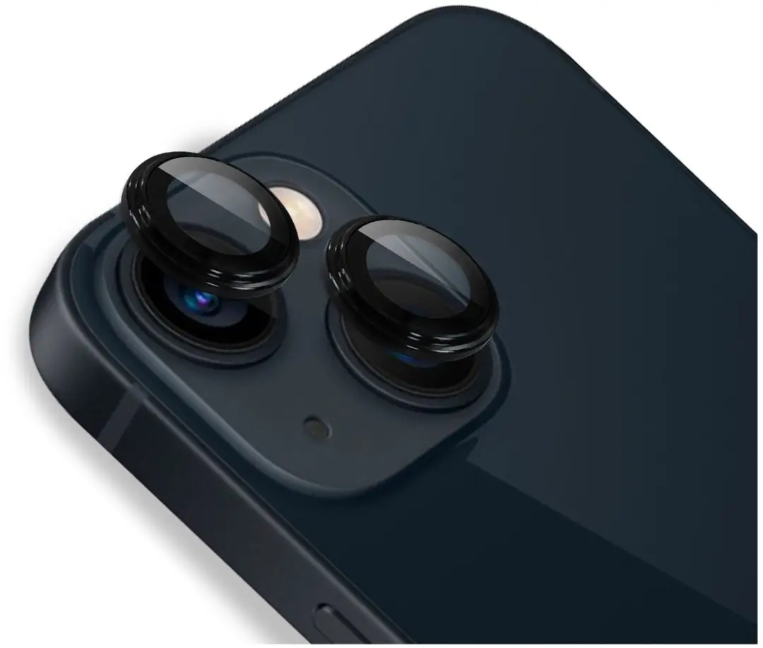 Rosso Camera Frame Protector iPhone 14/14 Plus - 9H Glas - Zwart