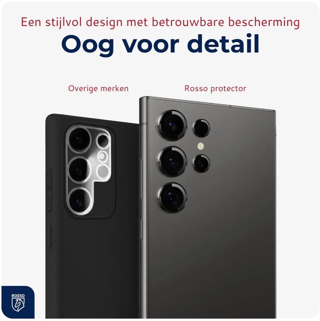 Rosso Camera Frame Protector Samsung Galaxy S24 Ultra - 9H Glas - Zwart