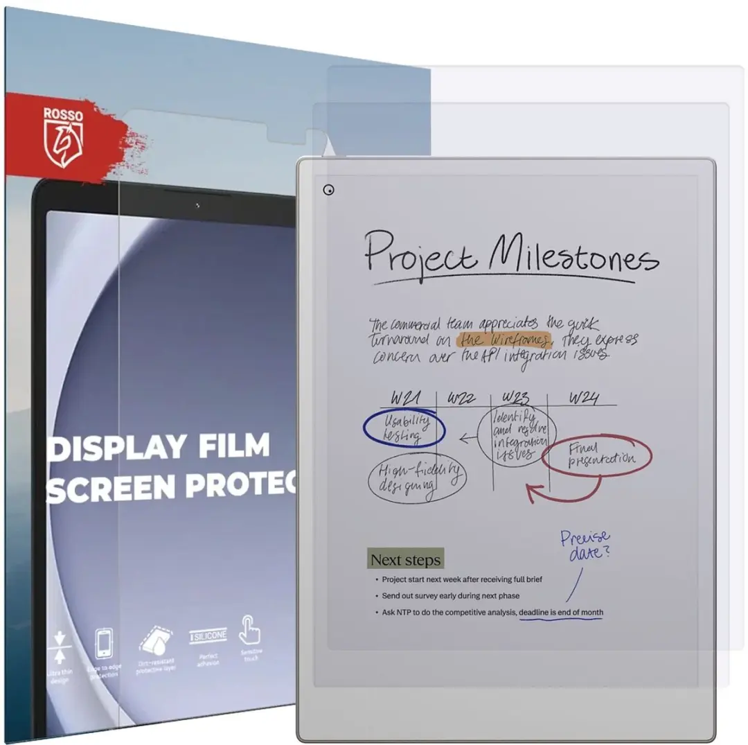 Rosso Tablet Folie 219105 ReMarkable Paper Pro - 2 Stuks - Transparant