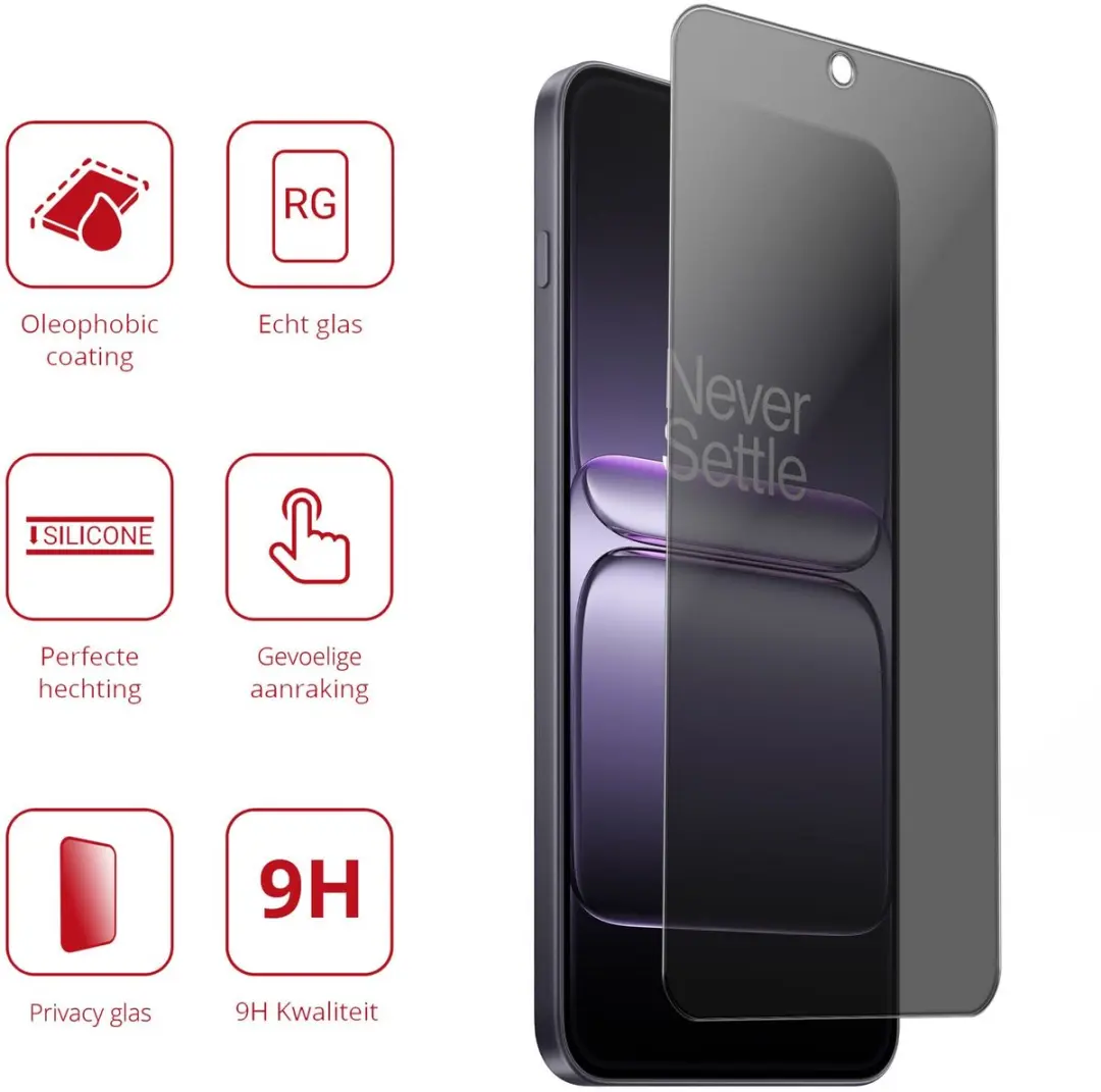 Rosso Privacy Screen OnePlus Nord 5 - 9H Glas - Case Friendly
