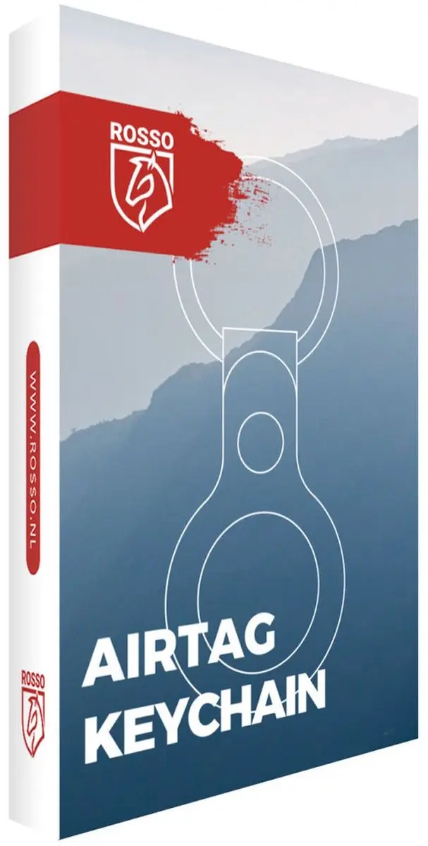 Rosso Deluxe Sleutelhanger AirTag Hoesje 4-Pack - Zwart