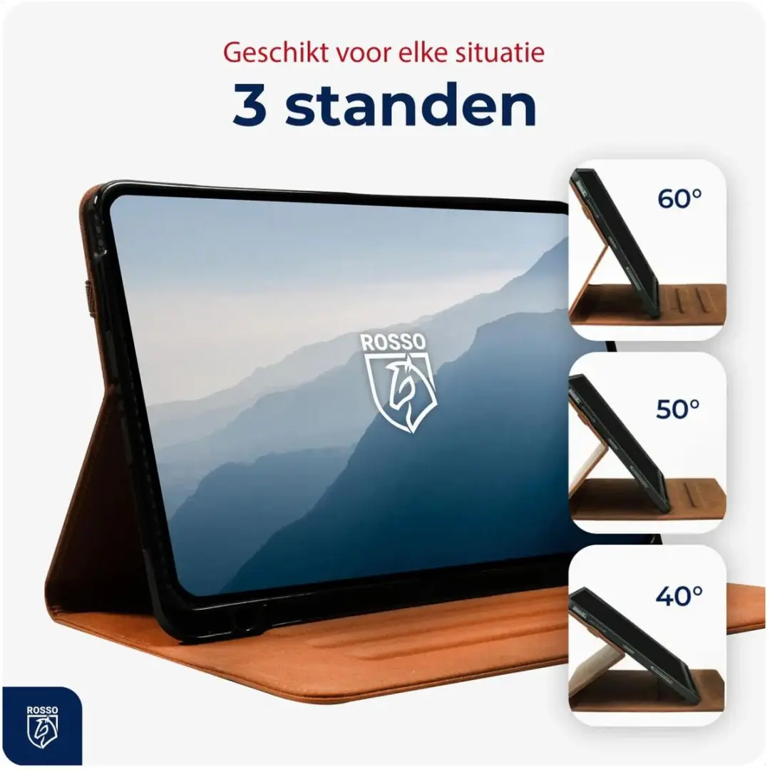 Rosso Deluxe Hoes Samsung Galaxy Tab S10 Lite - Echt Leer Bruin