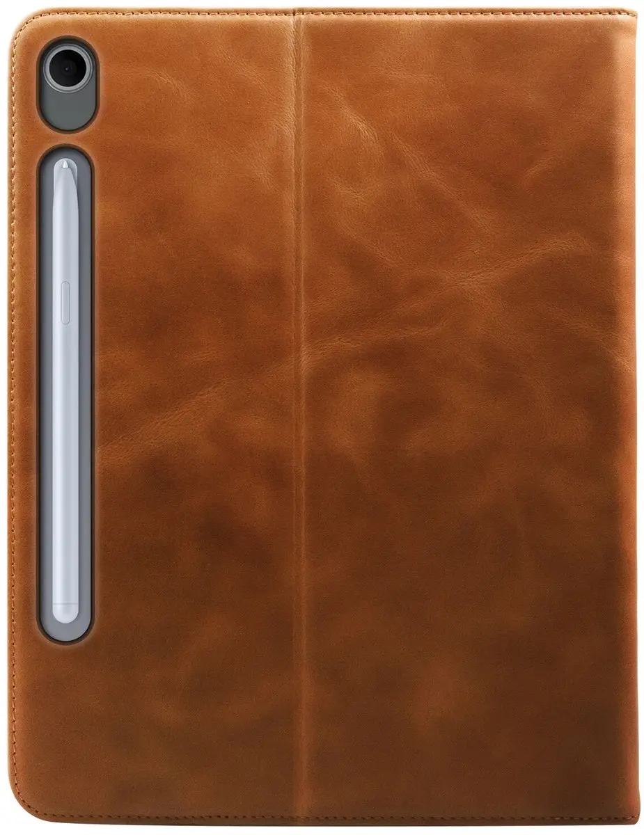 Rosso Deluxe Hoes Samsung Galaxy Tab S10 Lite - Echt Leer Bruin