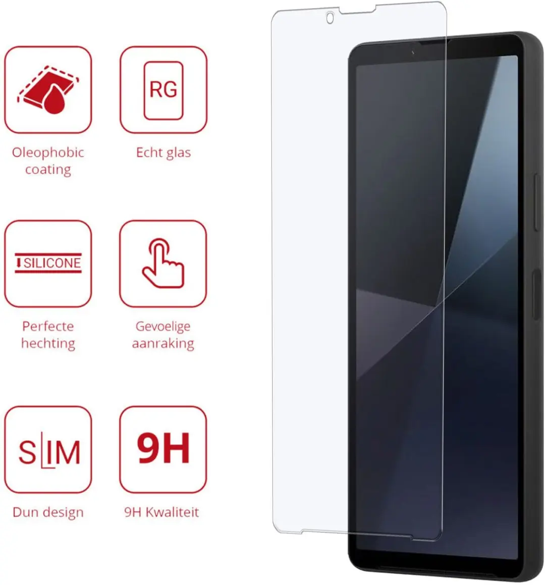 Rosso Screen Protector Sony Xperia 10 VII - 9H Glasplaatje