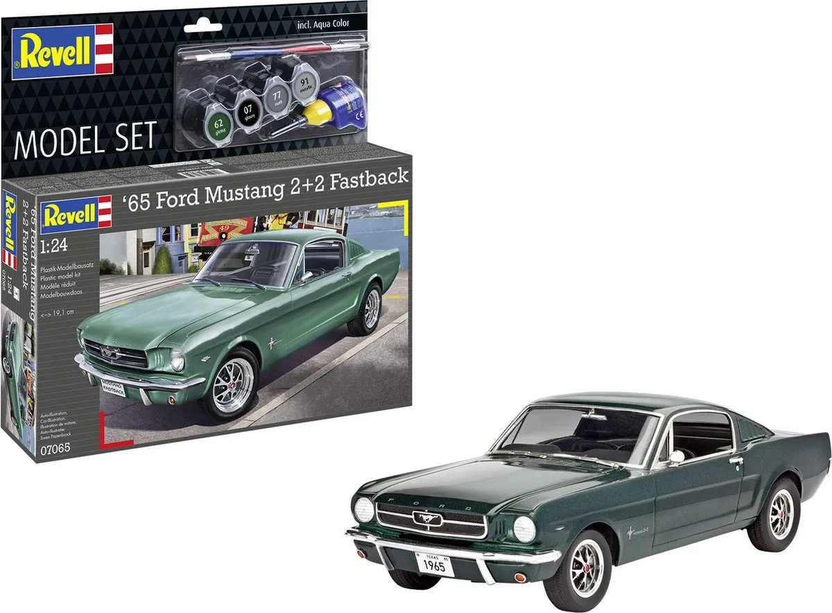 Revell 1965 Ford Mustang 2+2 Fastback Modelbouwpakket 1:24