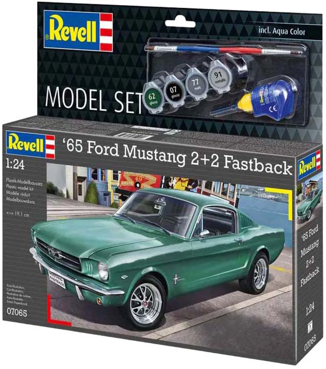Revell 1965 Ford Mustang 2+2 Fastback Modelbouwpakket 1:24 - 82 Onderdelen - Multi
