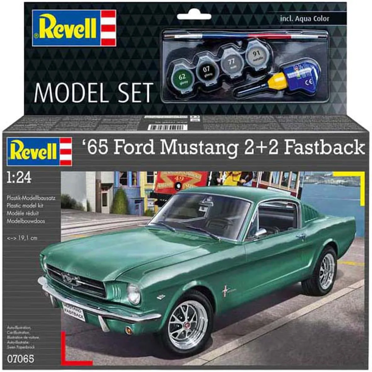 Revell 1965 Ford Mustang 2+2 Fastback Modelbouwpakket 1:24 - 82 Onderdelen - Multi