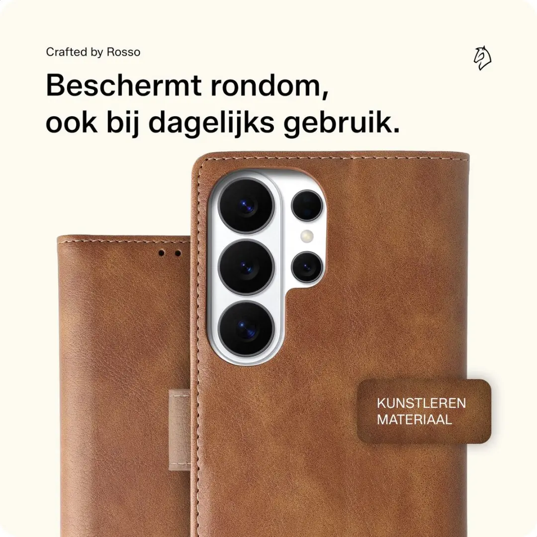 Rosso Element Wallet Book Case 242703 - Samsung Galaxy S26 Ultra - 3 Pasjes - Bruin