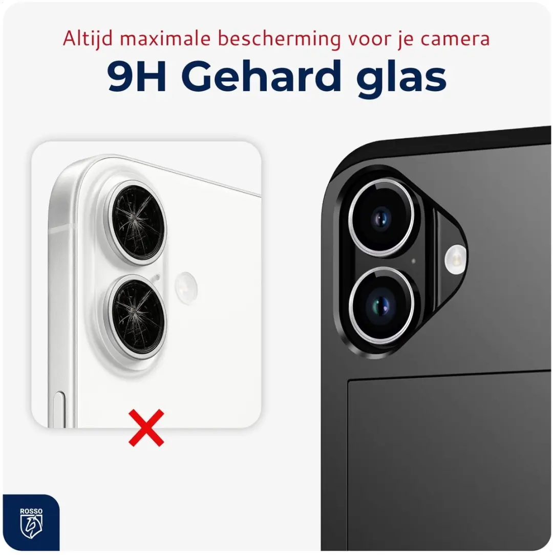 Rosso Camera Frame Protector iPhone 17 - 9H Glas - Zilver