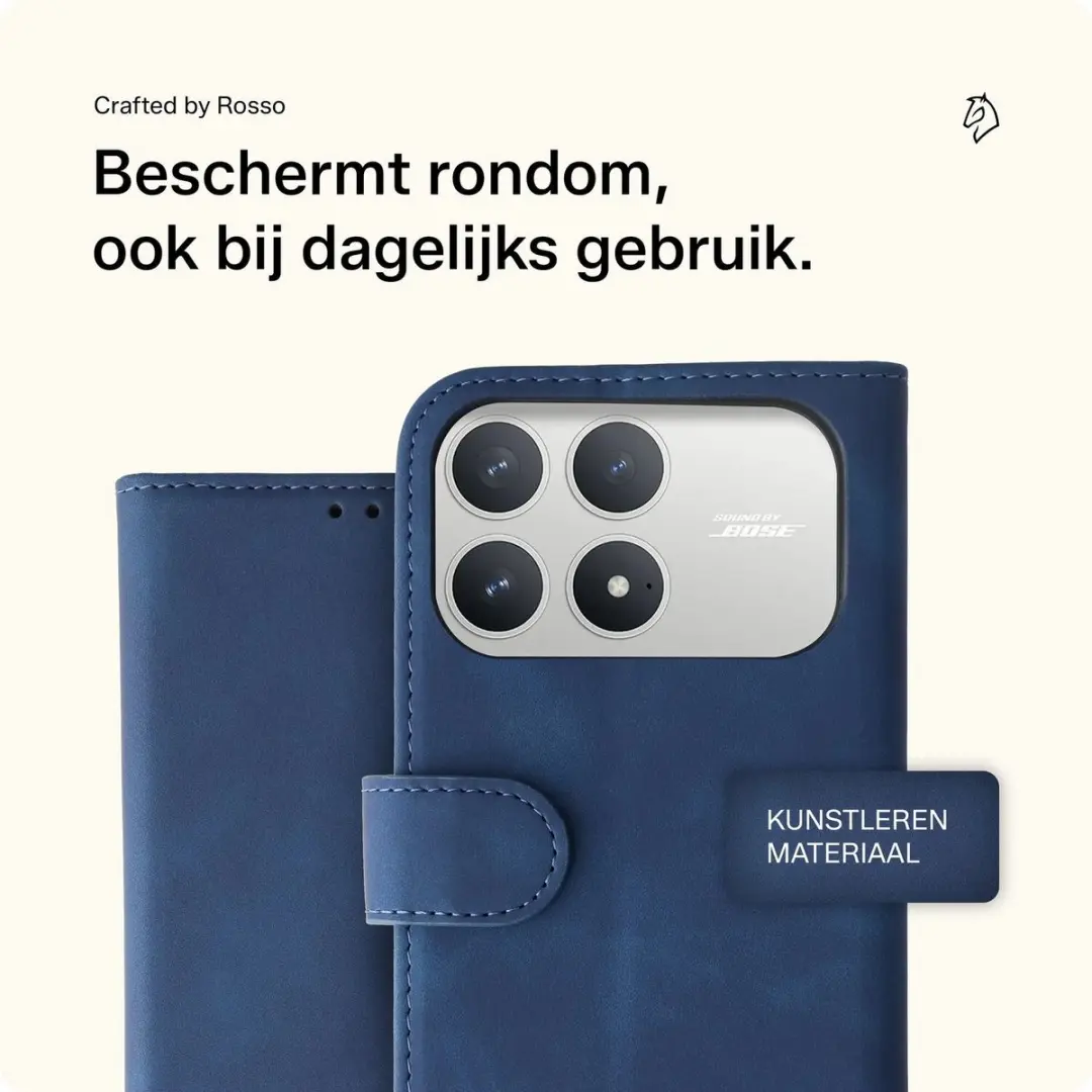 Rosso Element Wallet Book Case 253419 - Xiaomi Poco F8 Pro - 3 Pasjes - Blauw - afbeelding 6 van 6