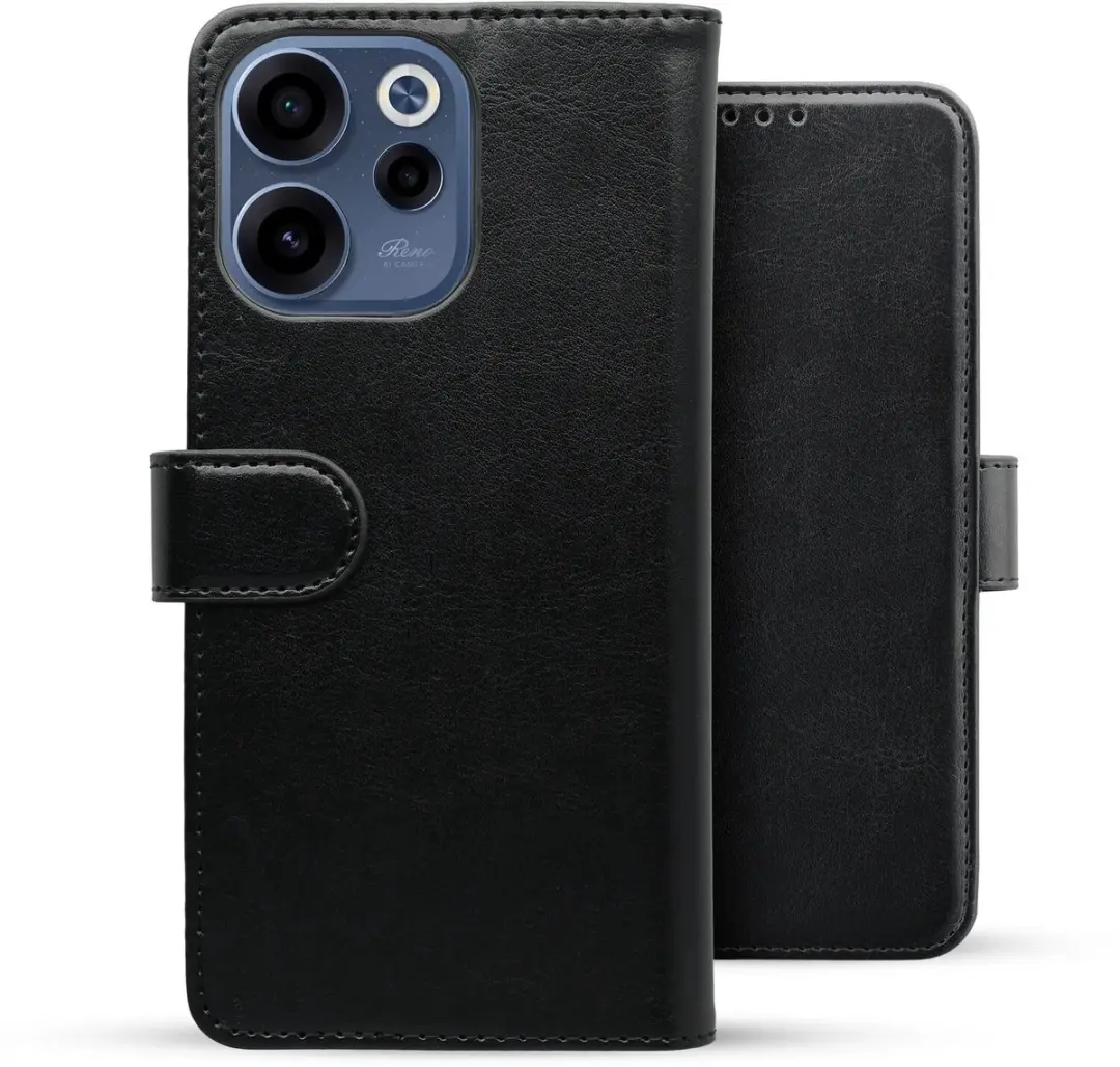 Rosso Element 253380 Wallet Book Case Oppo Reno 15 - 3 Pasjes - Zwart - afbeelding 6 van 6