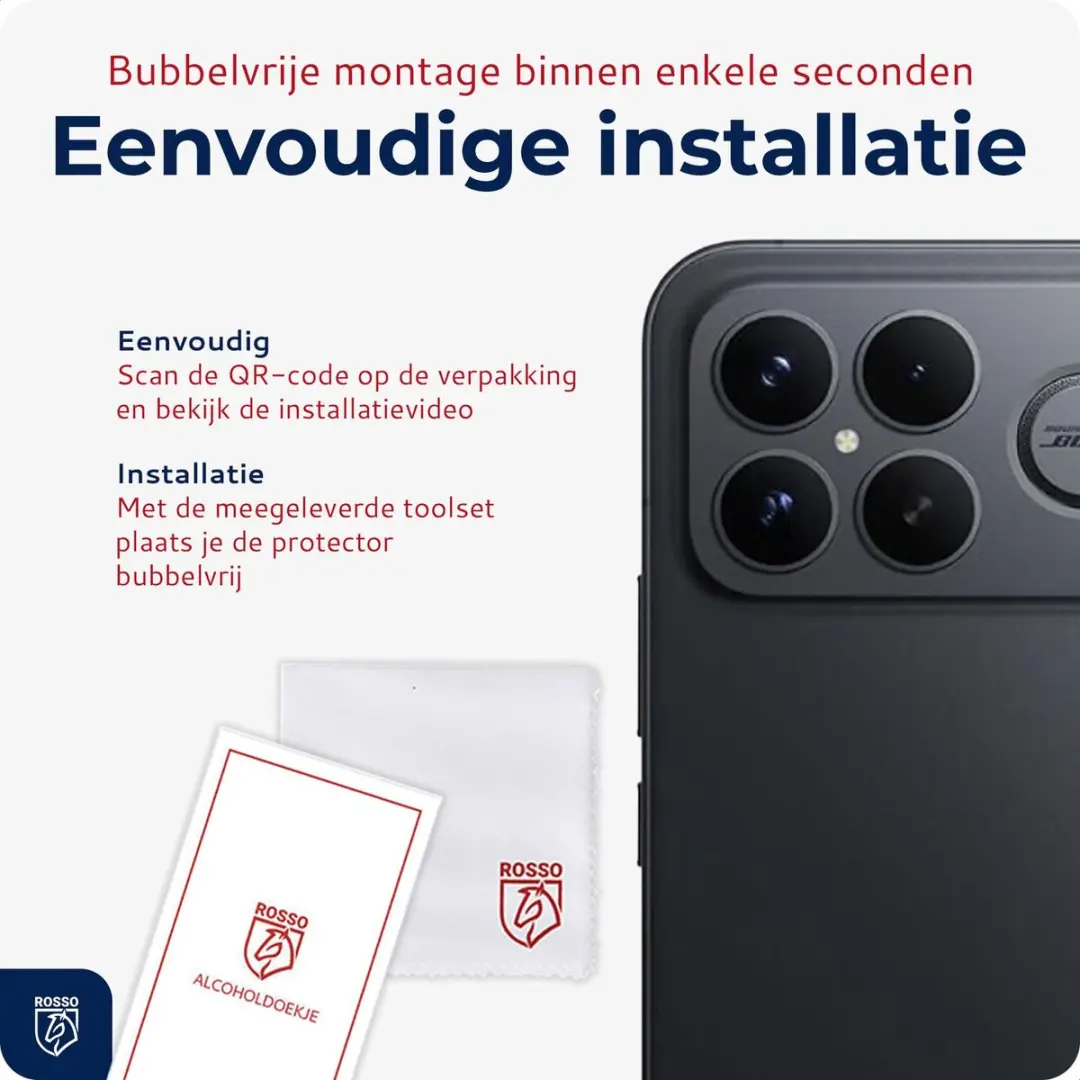 Rosso Camera Protector Xiaomi Poco F8 Pro - Ultra Dun Glas - Transparant