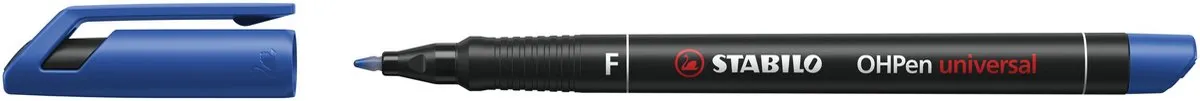 STABILO OHpen Viltstift 0.7mm Blauw - 10 Stuks