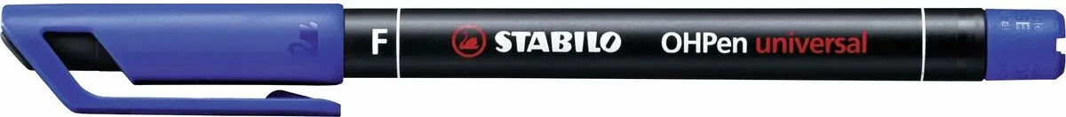 STABILO OHpen Viltstift 0.7mm Blauw - 10 Stuks - afbeelding 6 van 6