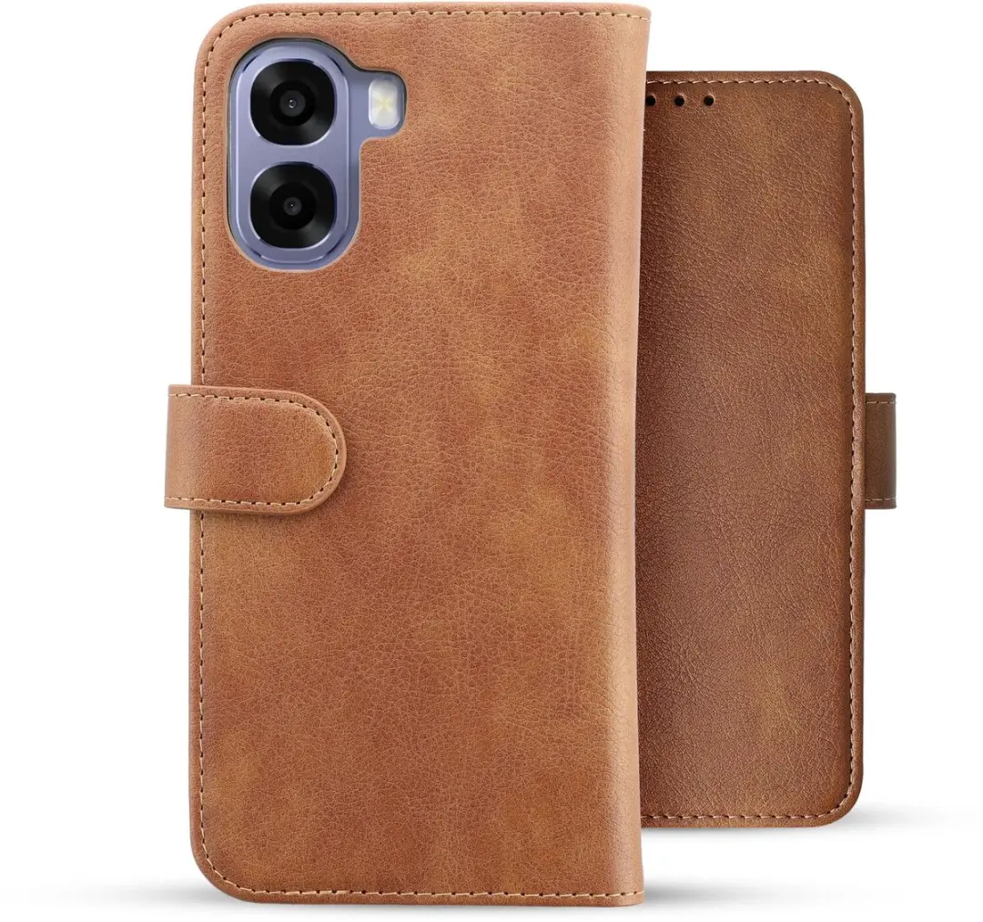 Rosso Element Wallet Book Case Oppo A6x - 3 Pasjes - Bruin - afbeelding 6 van 6
