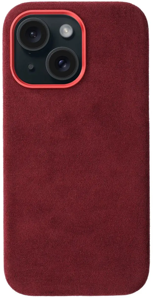 Rosso Avanti iPhone 15 Hoesje - 3 Pasjes - Burgundy