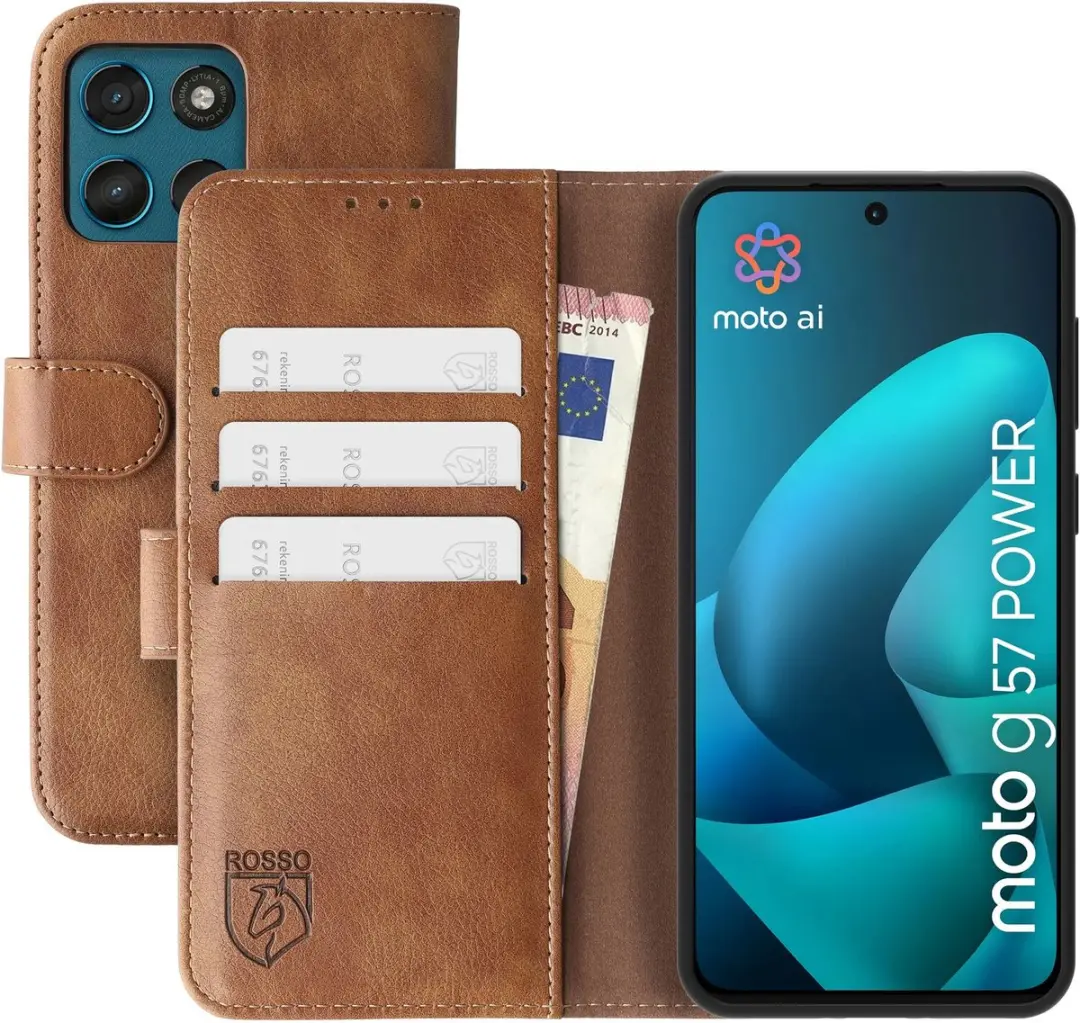 Rosso Element Wallet Book Case Moto G57 Power