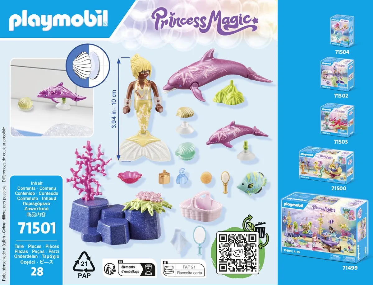 Playmobil Princess Magic Zeemeermin met dolfijnen 71501 - Multicolor