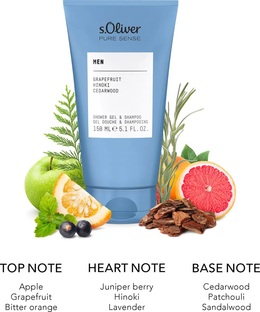 s.Oliver Pure Sense Heren Douchegel 150ml