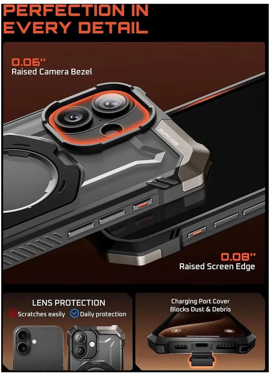 Supcase UB Grip Hoesje iPhone 17 - Zwart Transparant - 13930 - afbeelding 6 van 6