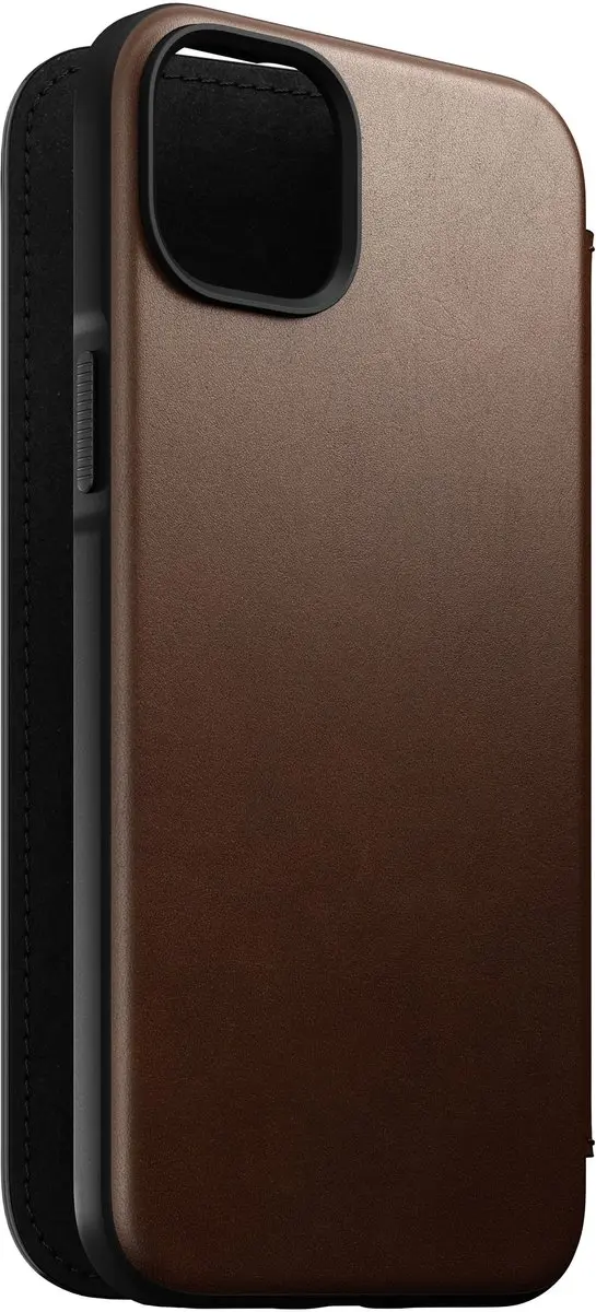 NOMAD Modern Leather Folio Case 114664118E8E - iPhone 14 Plus - 3 Pasjes - Bruin - afbeelding 6 van 6