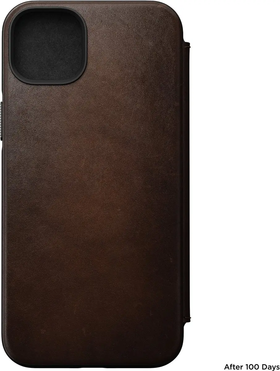 NOMAD Modern Leather Folio Case 114664118E8E - iPhone 14 Plus - 3 Pasjes - Bruin