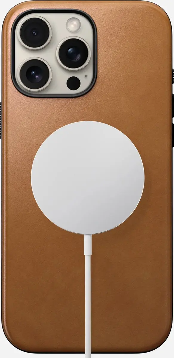 NOMAD NM01691785 Hoesje iPhone 16 Pro Max - Echt Leer Bruin