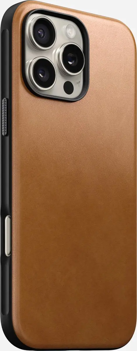 NOMAD NM01691785 Hoesje iPhone 16 Pro Max - Echt Leer Bruin