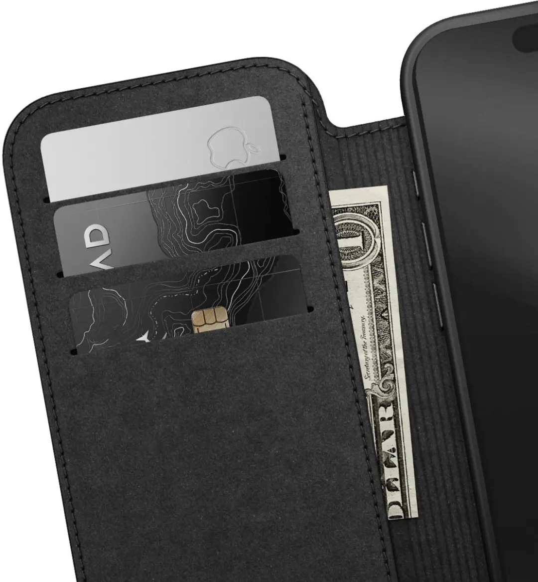NOMAD Modern Lederen Folio iPhone 17 NM014209858 - 3 Pasjes - Bruin