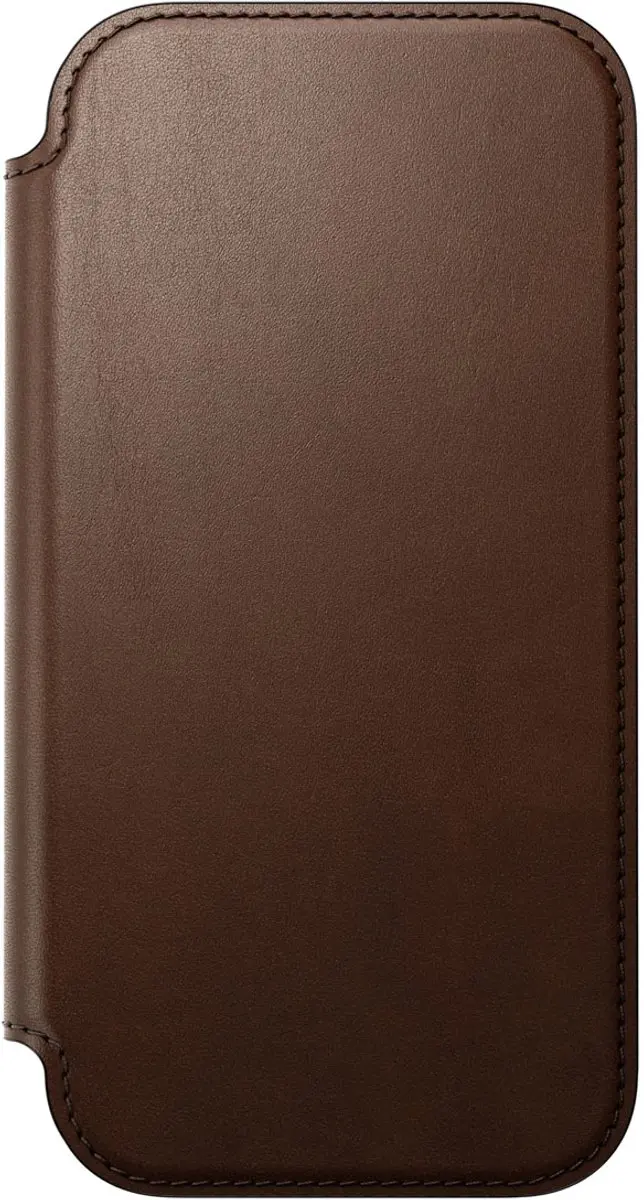 NOMAD Modern Lederen Folio iPhone 17 NM014209858 - 3 Pasjes - Bruin