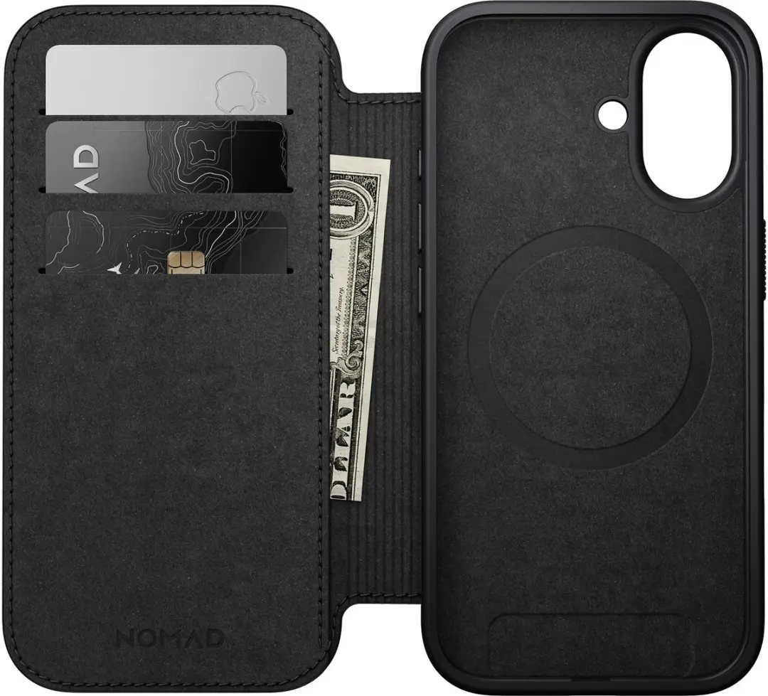 NOMAD Modern Lederen Folio iPhone 17 NM014209858 - 3 Pasjes - Bruin - afbeelding 6 van 6