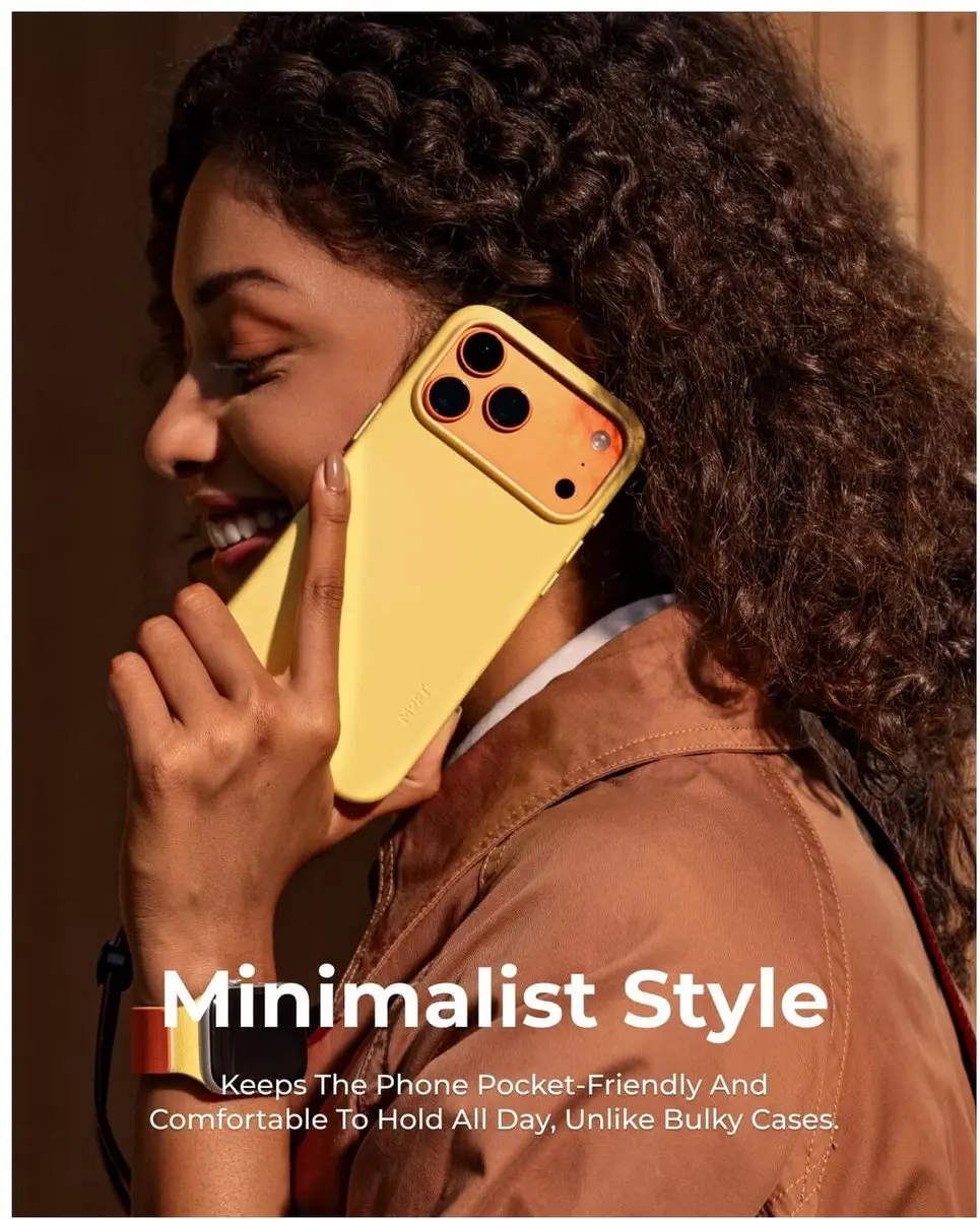 MOFT Hoesje iPhone 17 Pro - MagSafe - Vegan Leer Geel