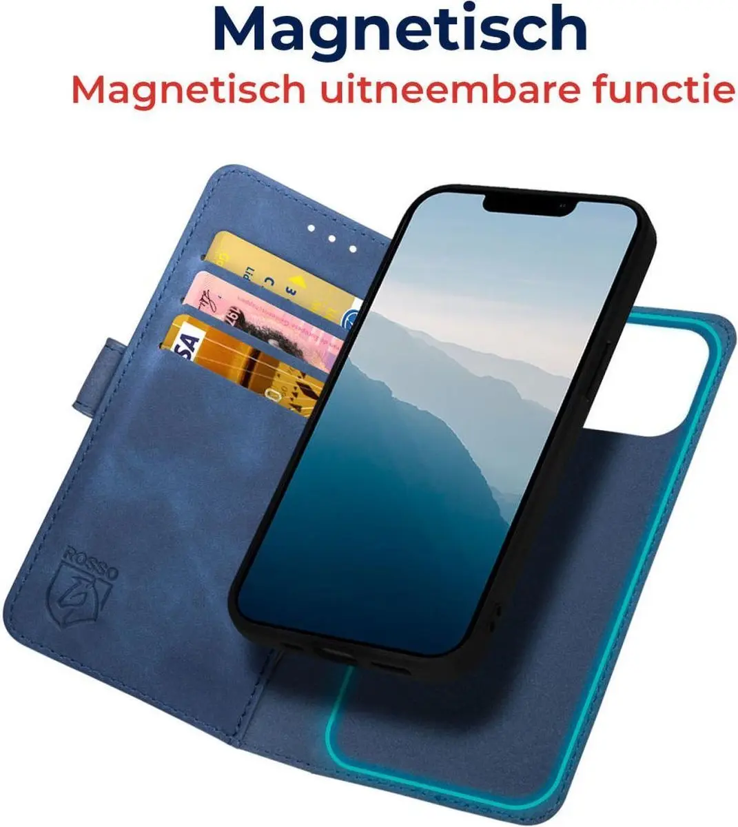 Rosso Element 2-in-1 Hoes iPhone 12/12 Pro Blauw - 3 Stuks