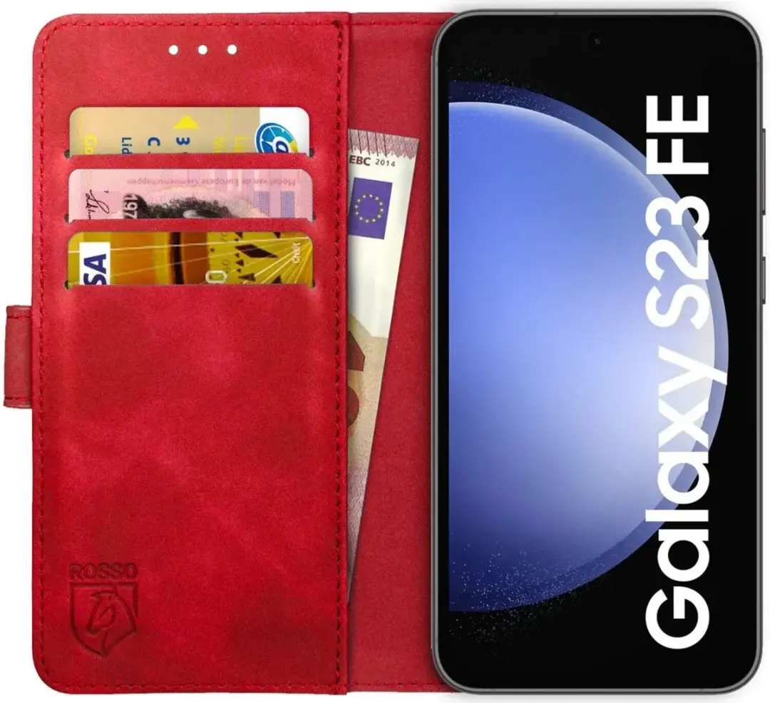 Rosso Element Book Case Wallet Hoesje Geschikt voor Samsung Galaxy S23 FE
