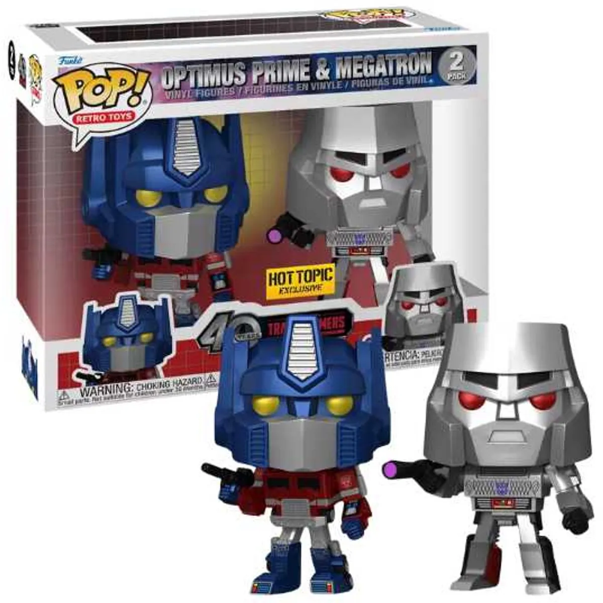 Funko Pop! Transformers G1 Optimus Prime & Megatron Metallic - afbeelding 2 van 2